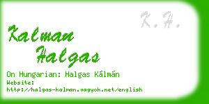 kalman halgas business card